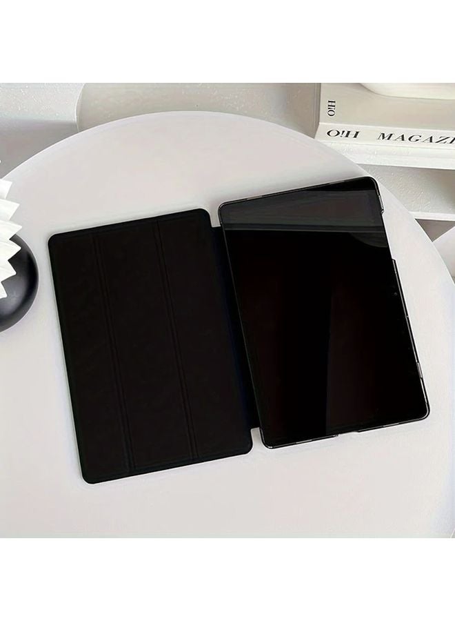 Samsung Galaxy Tab A9 Plus 11 Inch X210 X215 Protective Case Black Magnetic Faux Leather Hard Shell - Image 5